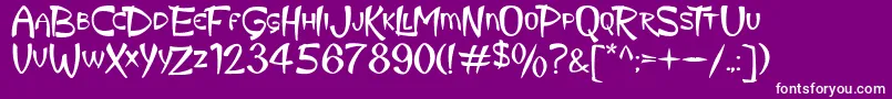 KingLuau Font – White Fonts on Purple Background