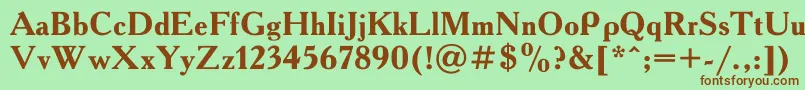 Academy0 Font – Brown Fonts on Green Background