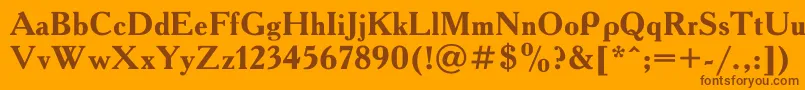 Academy0 Font – Brown Fonts on Orange Background