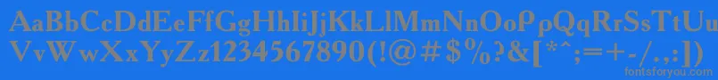 Academy0 Font – Gray Fonts on Blue Background