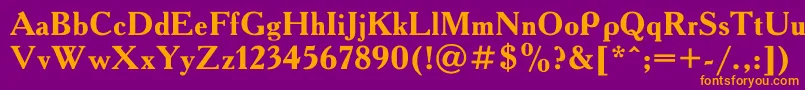 Academy0 Font – Orange Fonts on Purple Background