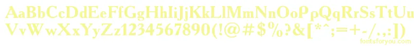 Academy0 Font – Yellow Fonts on White Background