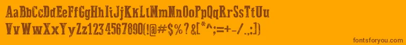 DustWest Font – Brown Fonts on Orange Background