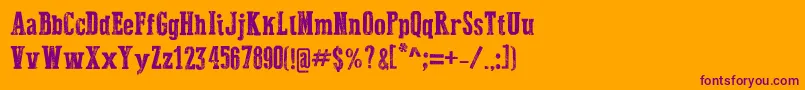 DustWest Font – Purple Fonts on Orange Background