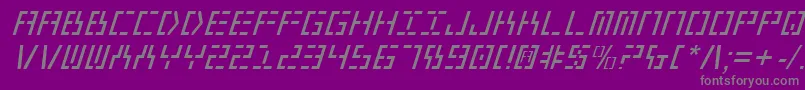 フォントY2kv2i – 紫の背景に灰色の文字