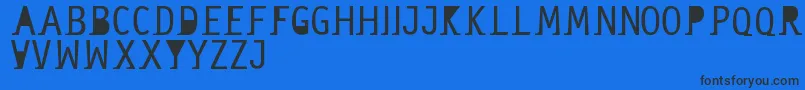 Шрифт Saneserif – чёрные шрифты на синем фоне