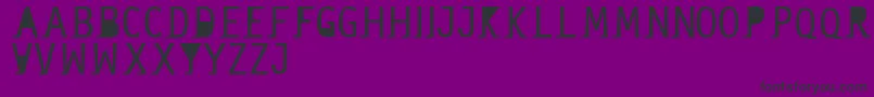 フォントSaneserif – 紫の背景に黒い文字