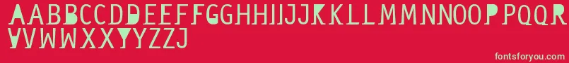 Saneserif Font – Green Fonts on Red Background