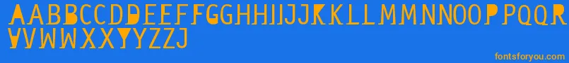 Шрифт Saneserif – оранжевые шрифты на синем фоне
