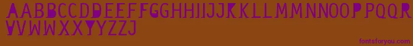 Saneserif Font – Purple Fonts on Brown Background