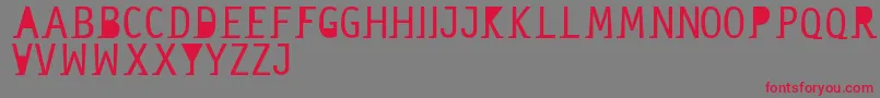 Fonte Saneserif – fontes vermelhas em um fundo cinza