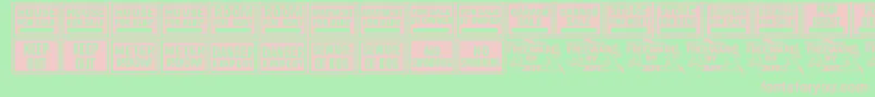 フォントAllsigns – 緑の背景にピンクのフォント