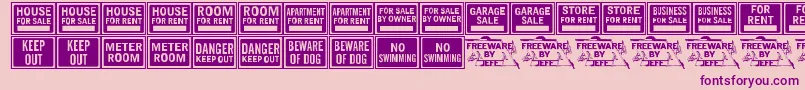 Allsigns Font – Purple Fonts on Pink Background