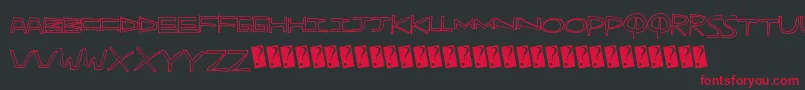 Indiehand Font – Red Fonts on Black Background