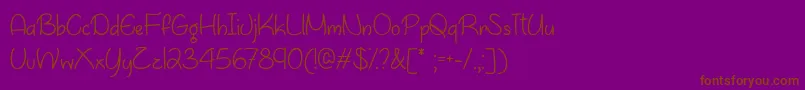 AprilFlowersTtf Font – Brown Fonts on Purple Background