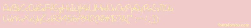 AprilFlowersTtf Font – Yellow Fonts on Pink Background