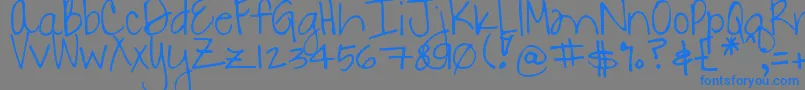 DjbDanielle2 Font – Blue Fonts on Gray Background