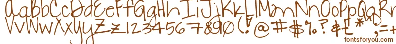 DjbDanielle2 Font – Brown Fonts on White Background