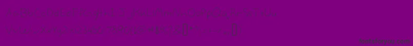 Annekelight Font – Black Fonts on Purple Background