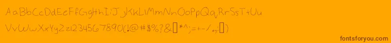 Annekelight Font – Brown Fonts on Orange Background