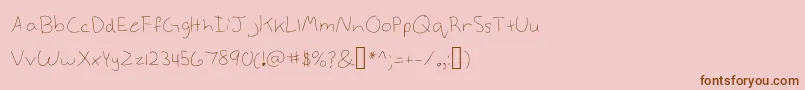 Lisätietoja Annekelight-fontista Annekelight-fontti – ruskeat fontit vaaleanpunaisella taustalla