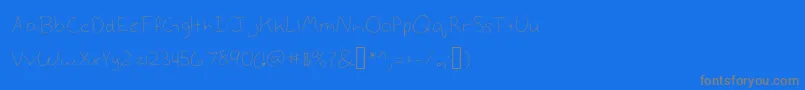 Annekelight Font – Gray Fonts on Blue Background