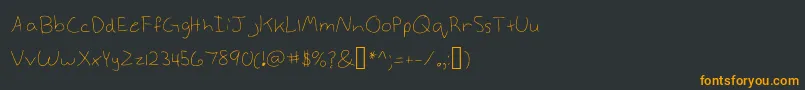 フォントAnnekelight – 黒い背景にオレンジの文字