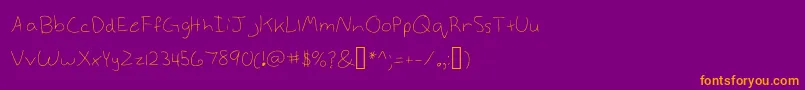 Шрифт Annekelight – оранжевые шрифты на фиолетовом фоне