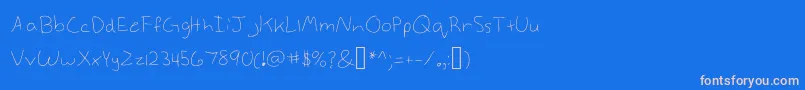 Annekelight Font – Pink Fonts on Blue Background