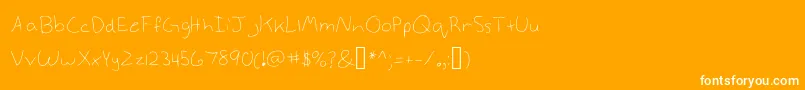 Annekelight-Schriftart – Weiße Schriften auf orangefarbenem Hintergrund