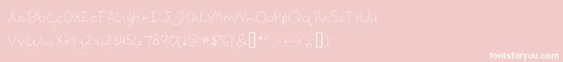 Annekelight Font – White Fonts on Pink Background