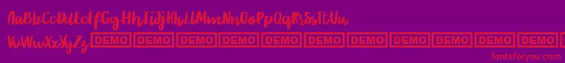 Rither Font – Red Fonts on Purple Background
