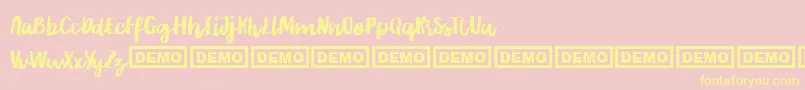 Rither Font – Yellow Fonts on Pink Background