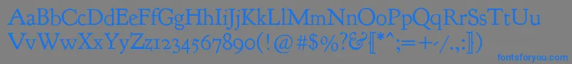 Goudybookletter1911 Font – Blue Fonts on Gray Background