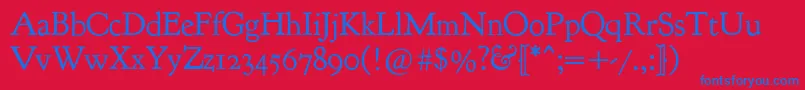 Goudybookletter1911 Font – Blue Fonts on Red Background