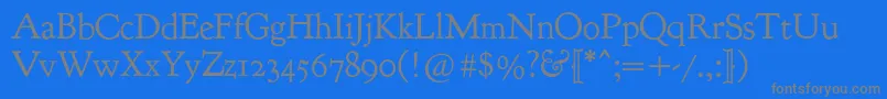 Goudybookletter1911 Font – Gray Fonts on Blue Background