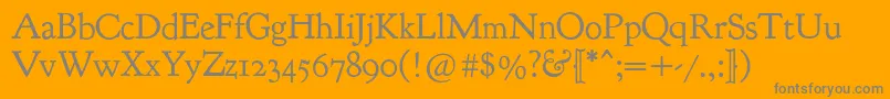 Goudybookletter1911 Font – Gray Fonts on Orange Background