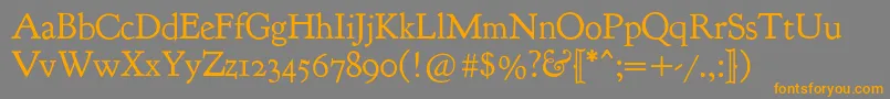 Goudybookletter1911 Font – Orange Fonts on Gray Background