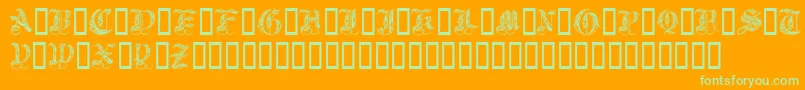 More about Royal Initialen Font Royal Initialen Font – Green Fonts on Orange Background