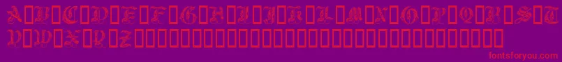 Шрифт Royal Initialen – красные шрифты на фиолетовом фоне