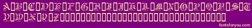 Lisätietoja Royal Initialen-fontista Royal Initialen-fontti – keltaiset fontit violetilla taustalla