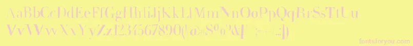 FrailLight Font – Pink Fonts on Yellow Background