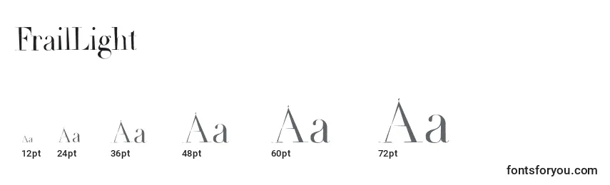 FrailLight Font Sizes