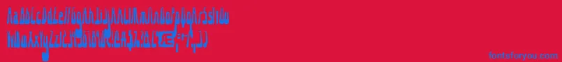 10 (4) Font – Blue Fonts on Red Background