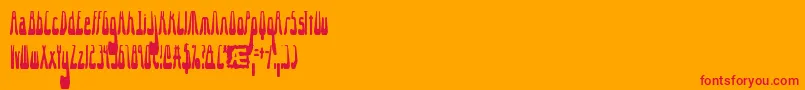 10 (4) Font – Red Fonts on Orange Background