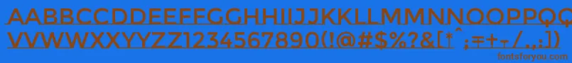 MontserratsubrayadaRegular Font – Brown Fonts on Blue Background