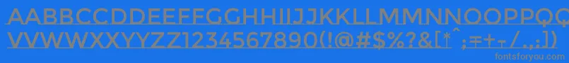 フォントMontserratsubrayadaRegular – 青い背景に灰色の文字