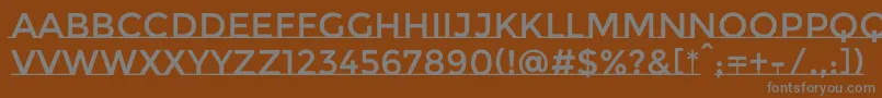 フォントMontserratsubrayadaRegular – 茶色の背景に灰色の文字