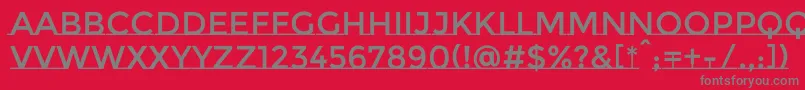 フォントMontserratsubrayadaRegular – 赤い背景に灰色の文字