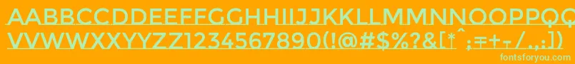 MontserratsubrayadaRegular Font – Green Fonts on Orange Background